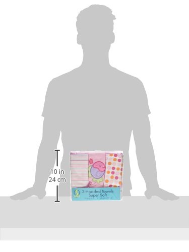Image of Spasilk 3 Pack Soft Terry Hooded Towel Set, Pink