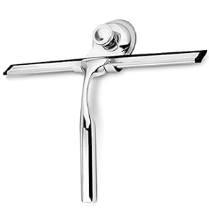 UHUD® – Douchewisser roestvrij staal met gratis zuignap houder zonder boren – Extreem elegante raamtrekker met…