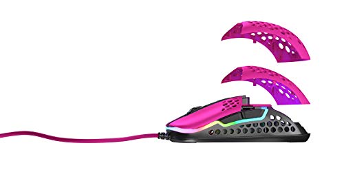 M42 RGB, Mouse da Gioco Con Filo Ultraleggero, Sensore Pixart 3389 all'Avanguardia, Alloggiamento Modulare (sono incluse 2 Misure), Illuminazione RGB regolabile, Pink Edition - Mouse gaming - Immagine 2