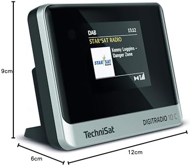 TechniSat Digitradio 10 C - DAB+ adapter do radia cyfrowego (kolorowy wyświetlacz, Bluetooth, pilot zdalnego sterowania, budzik, optymalny do modernizacji istniejących instalacji Hi-Fi) czarny/srebrny