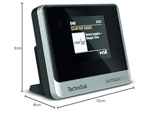 TechniSat DIGITRADIO 10 C - Adattatore radio digitale DAB+ (display a colori, Bluetooth, telecomando, sveglia, ideale per aggiornare impianti HiFi esistenti) nero/argento