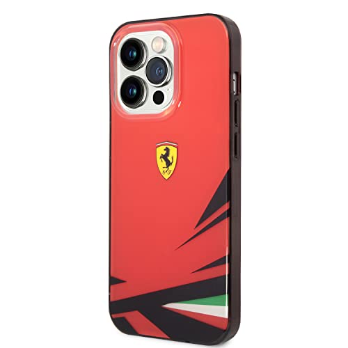 Image of CG MOBILE Ferrari PC /TPU Case With Double Layer Print Compatible with iPhone 14 Pro Max (Red)