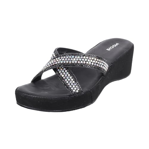 Image of Mochi Women Wedge Heel Beaded & Comfort Sandal