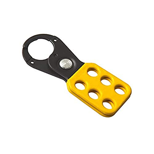 Image of Zing Green Products 7642 Steel Lockout Hasp, No Tabs, Black /Yellow, 1 inch Size
