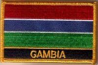 None Country Flag Embroidered Patch T9 - Gambia