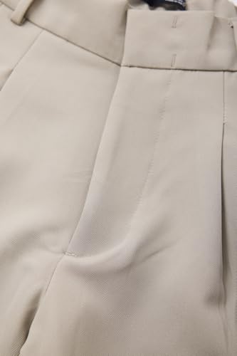 Image of SNITCH Men Formal Trousers | Slim Fit Pleated Front Design | Durable Polyester Blend with Medium Stretch | Perfect for Office & Formal Occasions