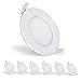 Aigostar Ojos de buey de led, 9W equivalente 50W, Downlight Led Techo, Luz blanca fria 6000K, super slim, Foco leempotrable LED techo, Φ100-110mm, 6 pack [Clase de eficiencia energética A+]
