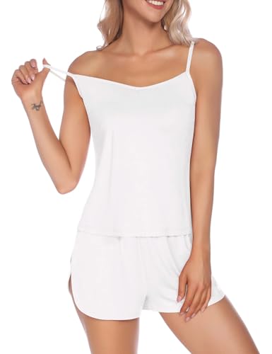 Image of Senert Sexy Pajamas for Women Sleepwear Sexy Lingerie V Neck Pjs Cami Shorts Set Nightwear S-XXL