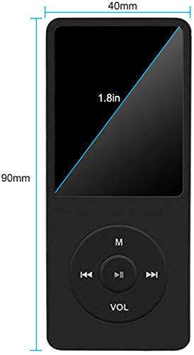 Mini MP3 MP4 Player Digital portatil,Preto