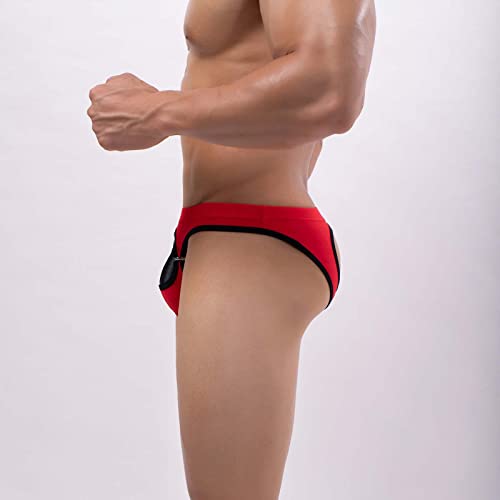 Cueca masculina aberta frontal Jockstrap cintura baixa e calcinha fio dental aprimorada, roupa íntim