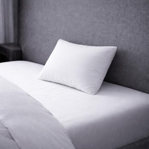 Image of Utopia Bedding Microfiber Pillows Set of 1 for Sleeping, King Size 17x27 Inches, Hotel Quality Ultra Soft & Fluffy Bed Pillows, Breathable Fiber Filling, White Striped Designs