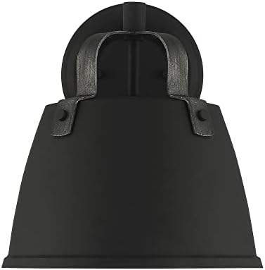 DESIGNERS FOUNTAIN Albany Outdoor Light Fixture, 10.75 Inch Exterior Wall Lantern Sconce for Front Door, Patio and Porch, Black, D264M-10EW-BK
