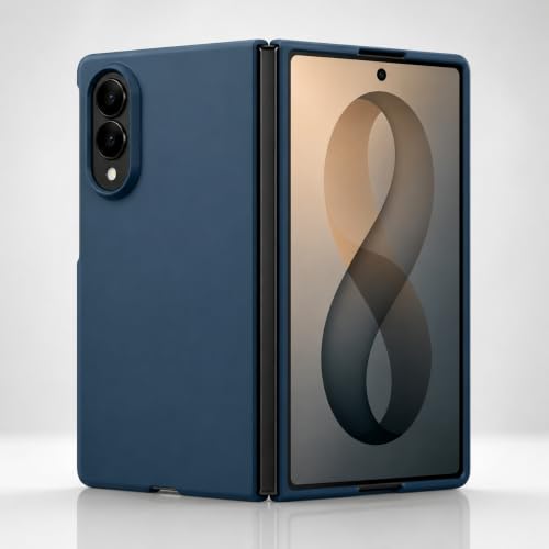 Image of amazon basics Slim Matte Hard PC Back Cover Case for Samsung Galaxy Z Fold 8 with Integrated Hinge Protection and Smooth Anti-Fingerprint Finish (Midnight Blue)