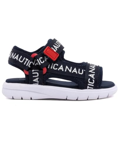 Image of Nautica Toddler Boys Sport Sandals - Lightweight Athletic Open-Toe Summer Shoes with Dual Adjustable Hook and Loop Straps for Outdoor Play, Beach, and Water