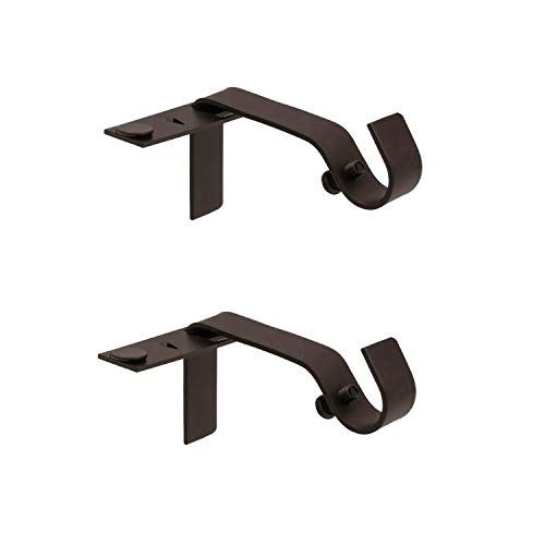 Kenney Fast Fit Supports de tringle à rideaux sans mesure Bronze huilé 1,6 cm