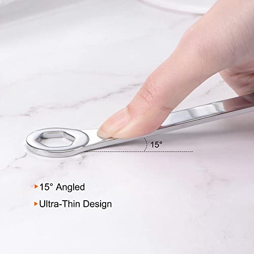 Uxcell Thin Combination Wrench With Offset 6-Point End And Angled Open End, Metric Mirror-Chrome Plated High Carbon Steel, For Household Repairs, 6Mm #TOP4
