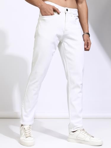 Image of Highlander Mens Slim Fit Denim Jeans for Man | Cropped Length Jeans Pant | Jeans for man| Stylish Casual Wear for Everyday Comfort