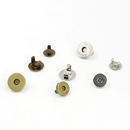Image of DIY Crafts Pack 6 Pcs, KC Gold, Magnetic Snap Fasteners Clasps Buttons Handbag Purse Wallet Craft Bags Parts Accessories Pick Colors Pac (Pack 6 Pcs, KC Gold)