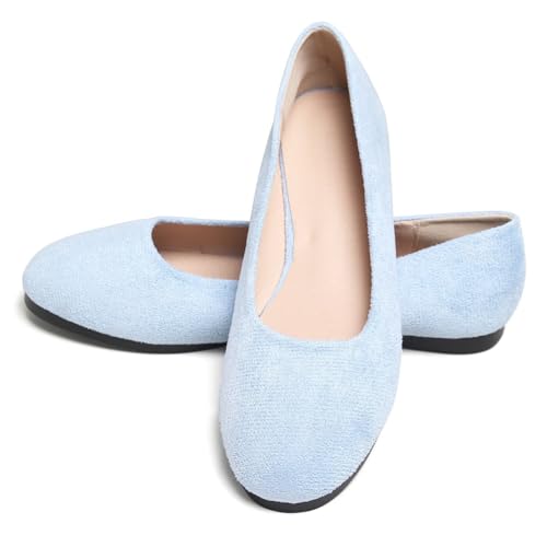 Image of Dear Time Women's Flats Comfortable Slip On Ballet Flats Soft Solid Casual Shoes