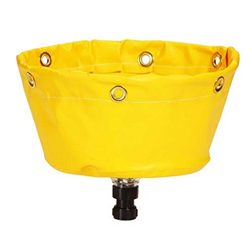 New Pig Corporation Low-Profile Pipe Leak Diverter by New Pig - Catch and Divert Leaks from Pipes - UV Resistant - Reusable - Target Leaks in Tight Spaces - 11.5 Dia x 9 H - TLS190, Yellow
