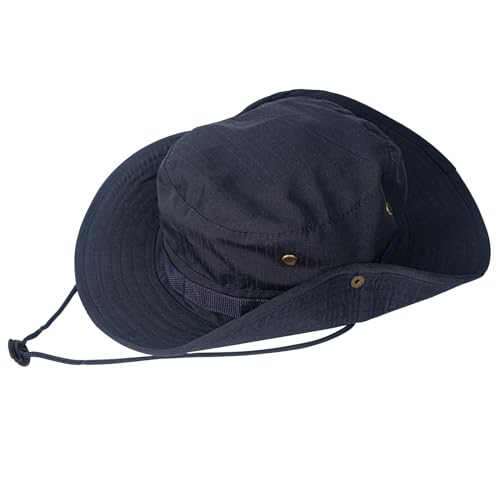 Image of Sun Hats for Men Women Bucket Hat UPF 50+ Boonie Hat Foldable UV Protection Hiking Beach Fishing Summer Safari