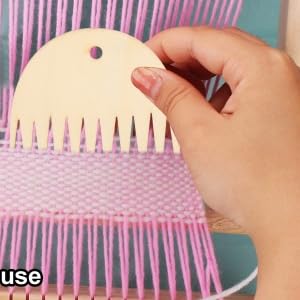 Weaving Comb,11 Teeth Tapestry Weaving Comb Wooden Weaves Combs Tapestry Weavings Combs Tool DIY Braided Accessories for Handcrafts