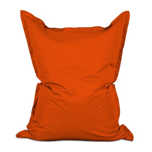 Lumaland - Enorme pouf 'Luxury', XXL, 380 litri, 140 x 180 cm, per interni ed esterni, orange, Indoor & Outdoor XXL - 140 x 180 cm