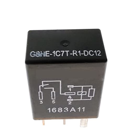 Relais G8HE 12V 5PIN de rechange boîte à fusibles compatible auto moto DC12V - 5 pièces
