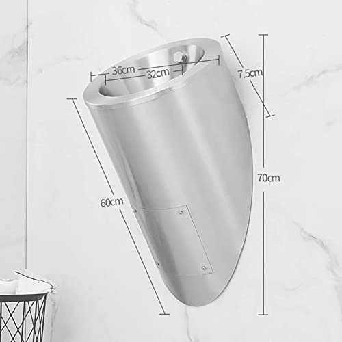 OTQEFTN Men's Smart Automatic Sensor urinals, Stainless Steel Bathroom Wall-Mounted urinals, Wall-Mounted Public Toilet urinals, Men's Urinal troughs for Bars in Public Places