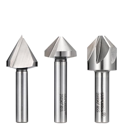 1Pcs 4.5-60mm HSS M2 Countersink Drill Bit 1/3/6/8 Flutes 60/90/120 Degree Chamfering Cutter(14mm(90 Degree))