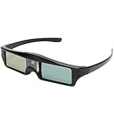 DLP Link 3D Glasses, Rechargeable 3D Active Shutter Glasses for All DLP Link 3D Projectors, Compa...