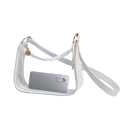 Duvcoywae Bolsos Transparentes - Bolso Suave Transparente Femenino | Tote Transparente Con Correa Ajustable Para Hombro - Para Eventos De Trabajo Comida Festival Escuela Concierto Playa Viaje