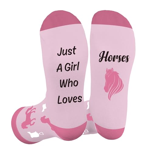 LSVGSAK Horse Gifts for Women Girls Horses Themed Christmas Birthday Gifts for Horse Lovers Teens Bestie Friend Daughter Wife Sister Girlfriend Novelty Socks Stocking fillers