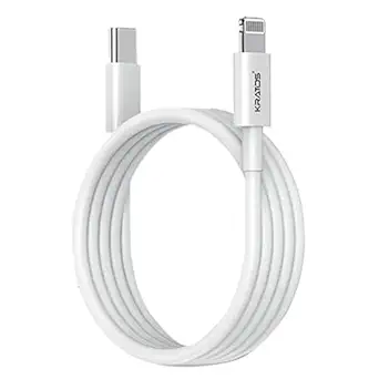 Kratos Type C to Lightning cable for iphone 20W Fast Charging, designed for iphone cable with 480Mbps Data Sync compatible with iPhone 14 Series, 13 Series,12 Series,11 Series,9 Series, 8 & 7 Series