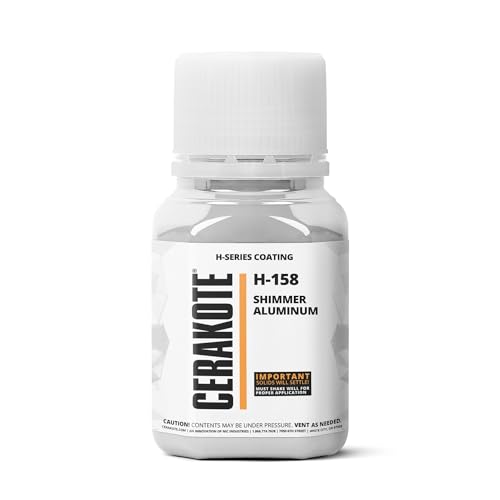 CERAKOTE (Oven Cure) H-Series Shimmer Aluminum [ 4oz ] H-158T - Our Ceramic Technology Combines Performance with Color on All- Metals, Polymers + More - (Part B) Included