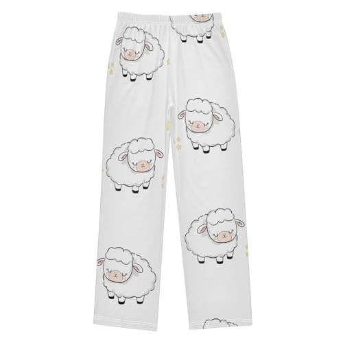 Stars and Sheep Boys Pants Boys Athletic Pants Long Pant for Boywith Pockets Wide-Leg Size 6-14Y