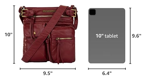 Image of Montana West Crossbody Bag for Women Multi Pocket Shoulder Medium Travel Purses Ultra Soft Washed Leather