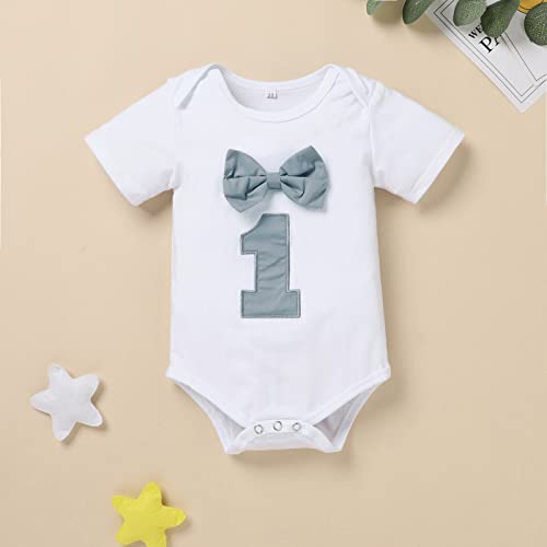NLGToy Conjunto de roupas infantis para meninos e meninas de 1º aniversário de 1 ano roupas de manga