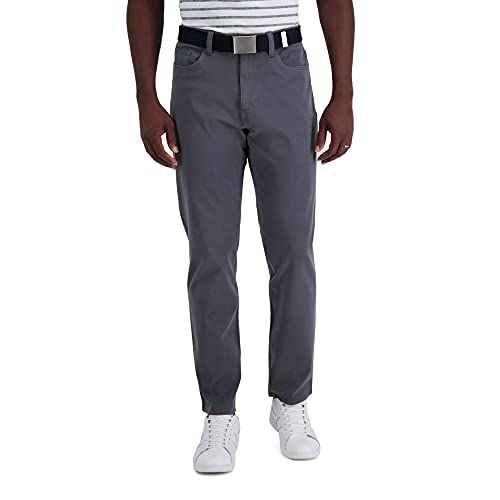 Haggar Men’s The Active Series Slim/Straight Fit Flat Front Pant