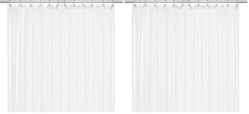 Image of LiBa Bathroom Shower Curtain with 12 Shower Rings- Waterproof Plastic Shower Curtain Premium PEVA Non-Toxic with Rust Proof Grommets Frosted 10G Heavy Duty Bathroom Accessories 72x72 (Pack of 2)