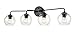 Millennium 9754-MB Transitional Four Light Vanity from None Collection in Black Finish