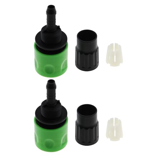 The Lord of the Tools Lot de 2 raccords rapides pour tuyau d'arrosage - Kit de remplacement pour tuyaux extensibles - Vert