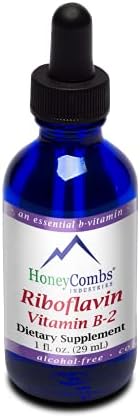Vitamin B2 (Riboflavin) Drops, B Vitamin Liquid to Support Digestion, Blood Cells & Nervous System, Liquid Vitamins for Hair, Skin and Nails, Alcohol-Free, Non-GMO Riboflavin Extract, 1 Fl Oz.
