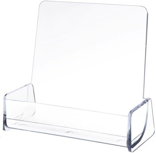 Soporte para tarjetas de visita acrílico, organizador de tarjetas de visita transparente para escritorio, paquete de 6