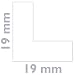 PrimeMatik - Rodapié Flexible Autoadhesivo 19 x 19 mm. Longitud 5 m...