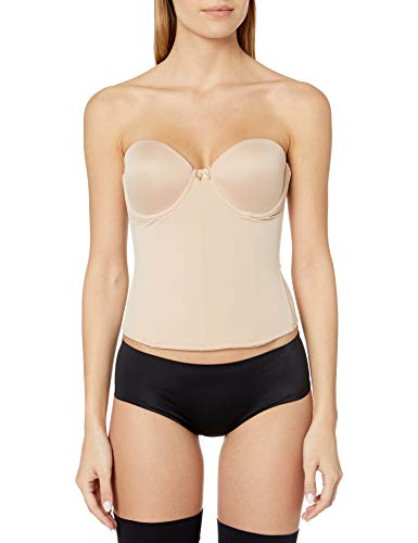 Va Bien Women's Ultra-Lift Low Back Bustier, Nude, 32C #TOP2