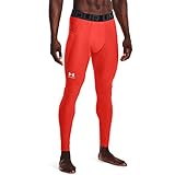 Under Armour mens Armour Heatgear Leggings , (860) Dark Orange / / White , X-Large