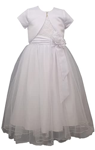 Bonnie Jean Girl's First Communion Dress with Cross Trim