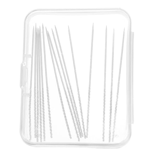 Beatifufu Tool 15pcs Knurled Needle Large Needle for Clothing Repair Thread Snag for