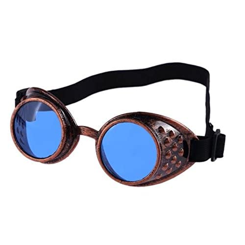 GlobalNiche® Bens Vintage Óculos Óculos de Solda Óculos de CosplayRed cobre, Azul